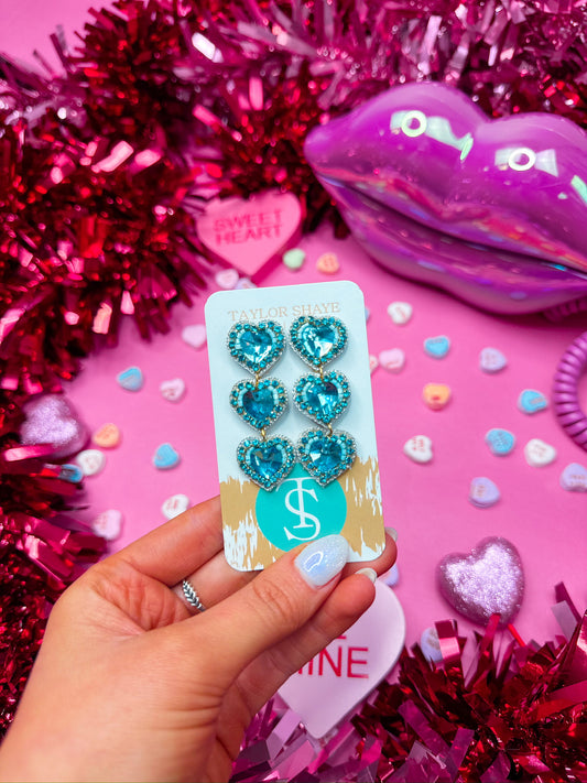 Rosaline Triple Beaded Hearts