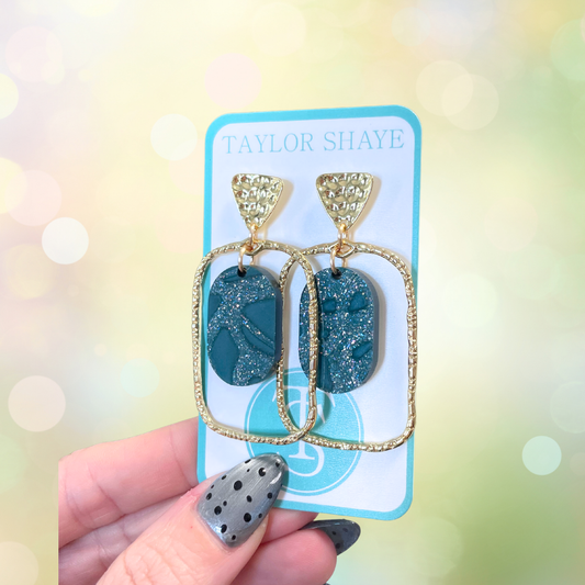 Fall Shimmer Oval Hoops