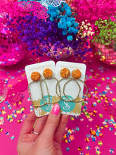 Load image into Gallery viewer, Gameday Glitter Top Hoops