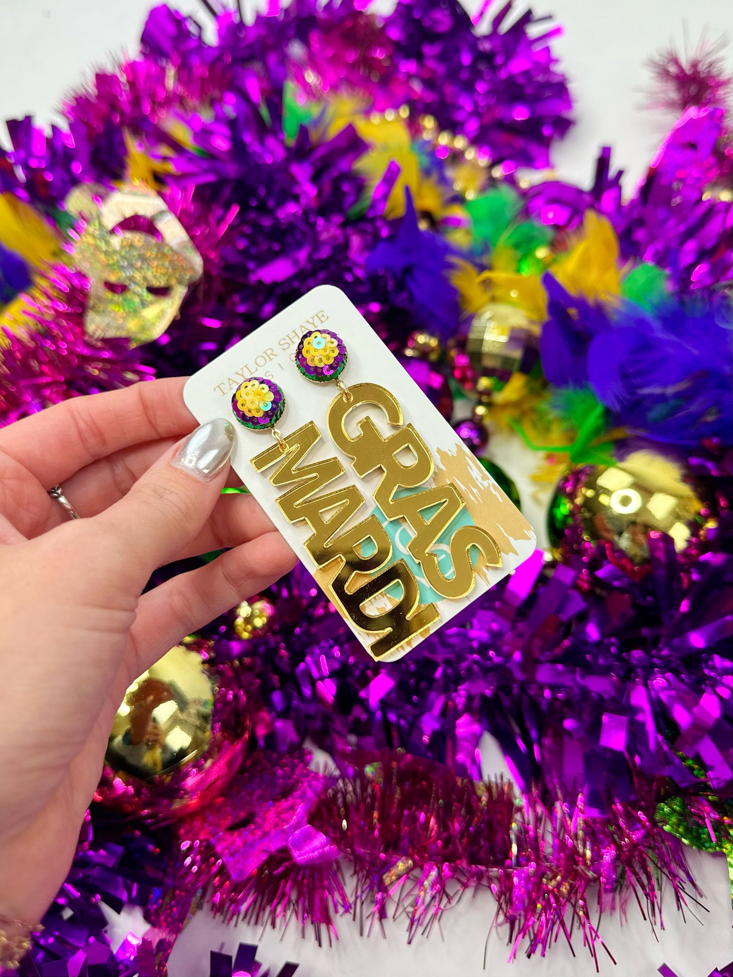 Gold Mirror MARDI GRAS Drops