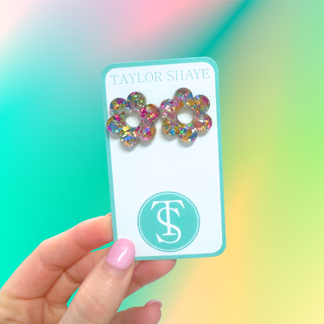 Acrylic Flower Studs
