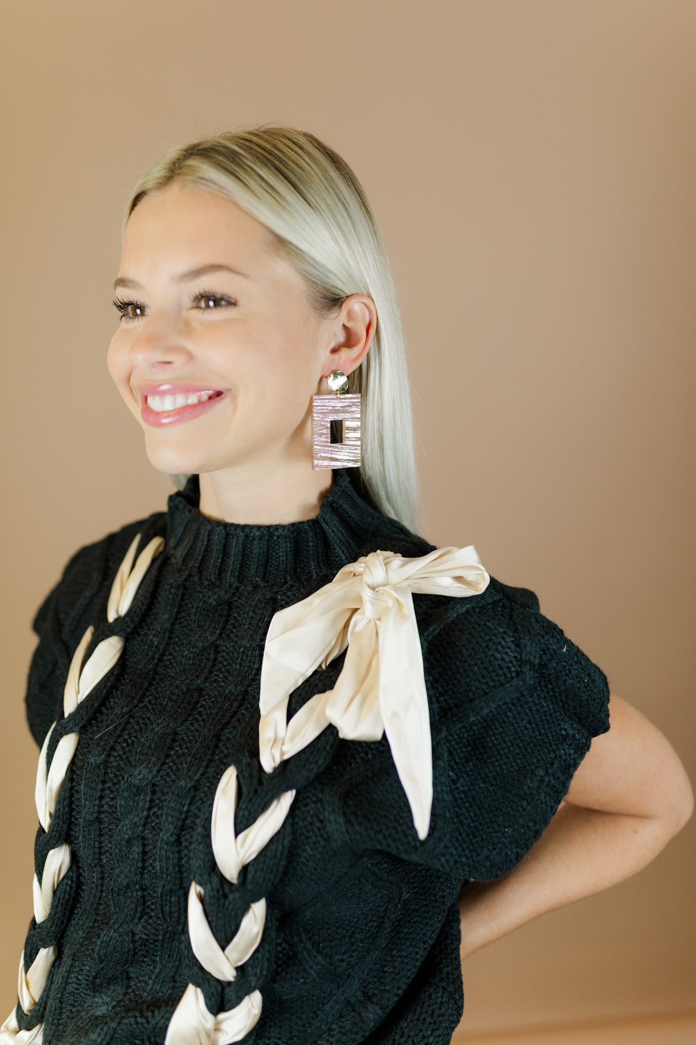 Rose Shimmer Naomi Rectangle Drops