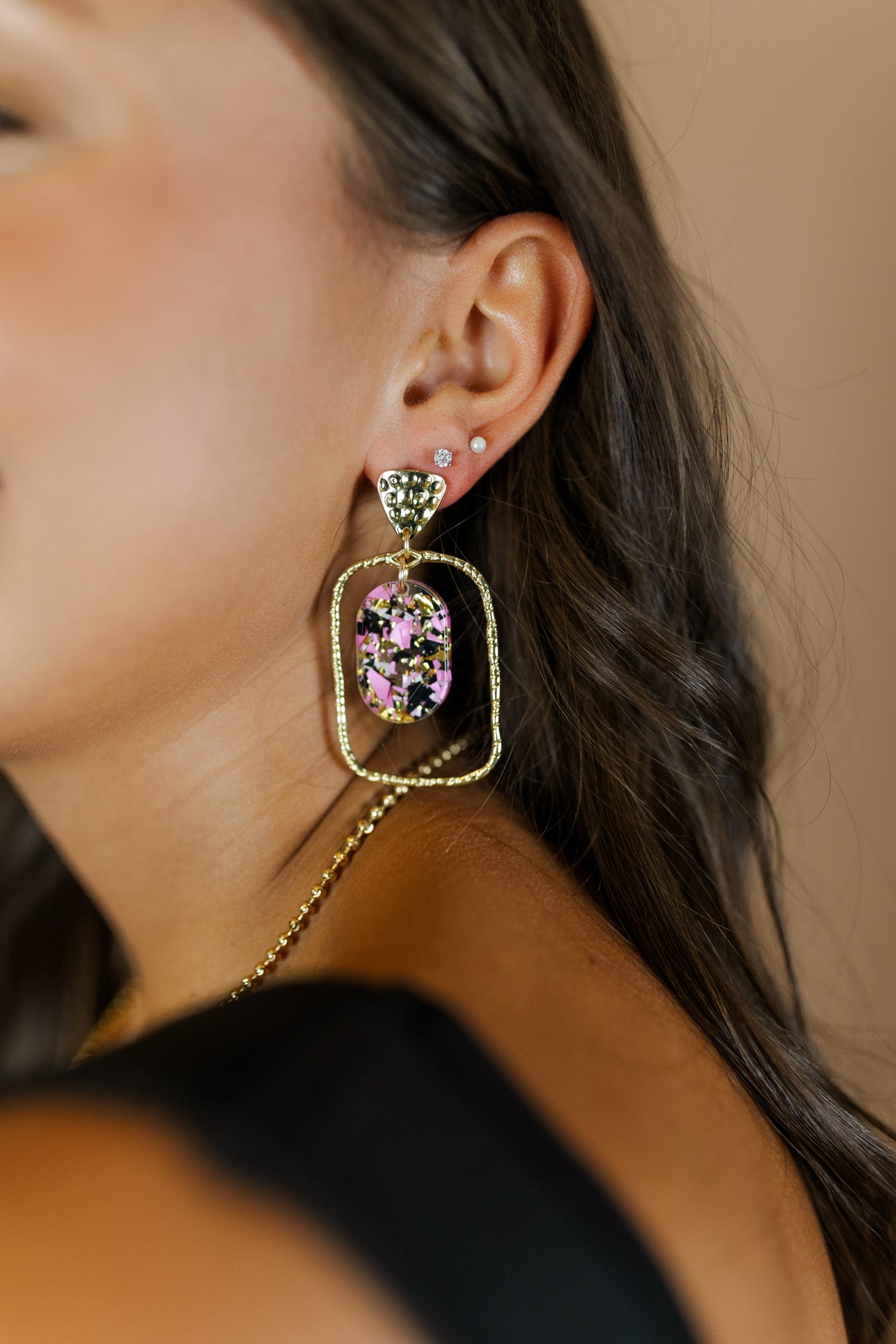 Alara Flake Oval Hoops