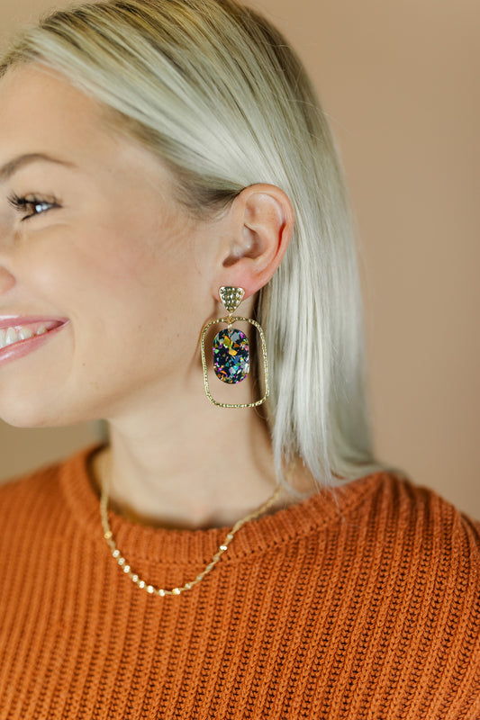 Midnight Flake Oval Hoops