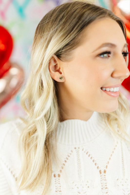 Gold Baby Heart Studs