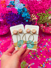 Load image into Gallery viewer, Gameday Glitter Top Hoops