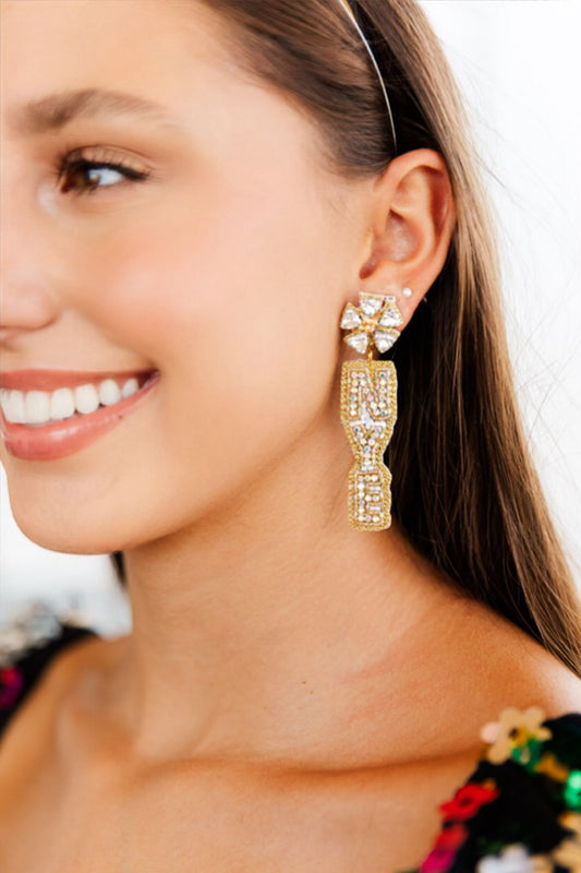 Beaded Iridescent NYE Drops