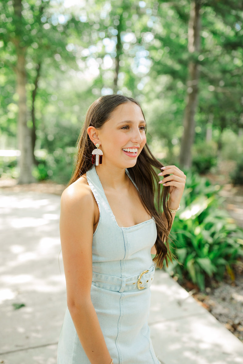 Maroon Huddle Drops Taylor Shaye Designs