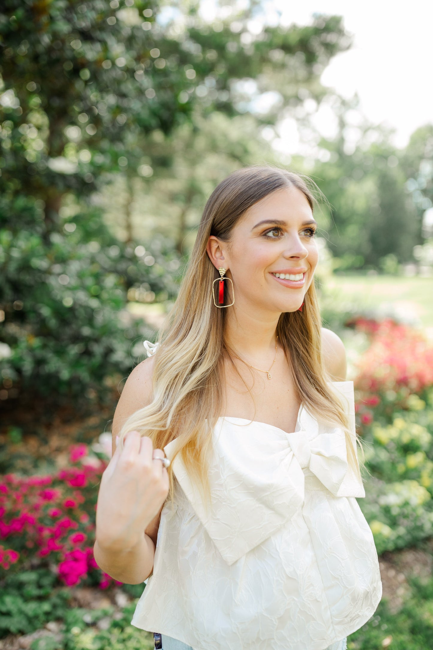 Maroon Mirror Stick Hoops