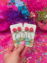 Load image into Gallery viewer, Gameday Glitter Top Hoops