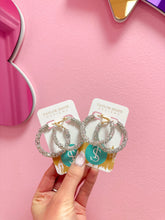 Load image into Gallery viewer, Valentine Glitter Hoops