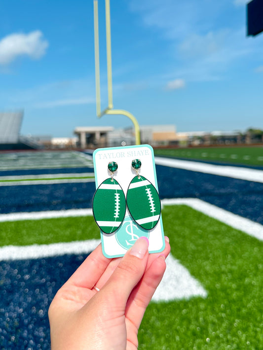 Green/White Acrylic Footballs