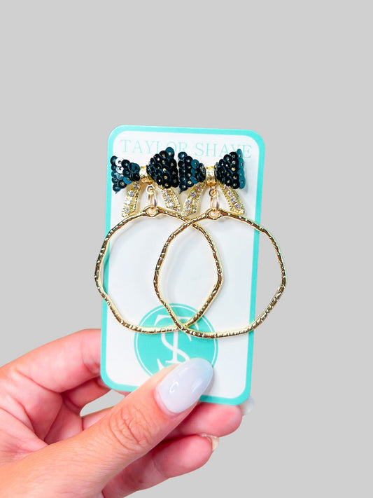 Black Bethany Bow Hoops