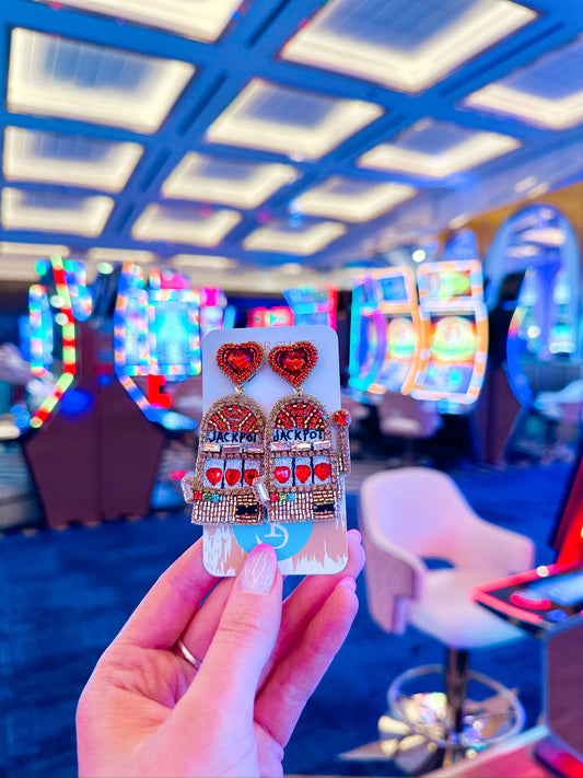 Jackpot Slot Beaded Earrings