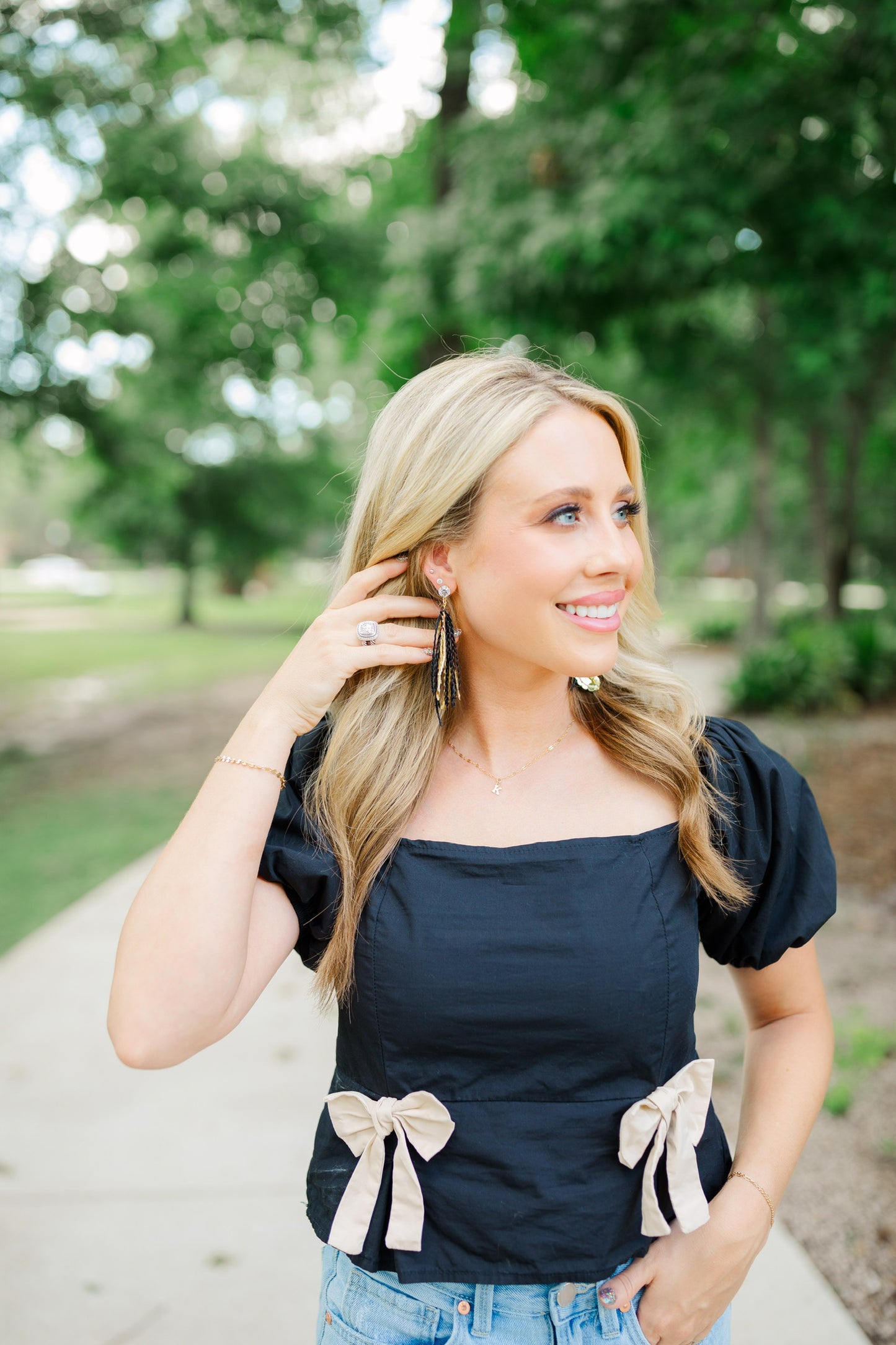 Black/Gold Sequin Tassels
