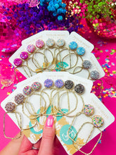 Load image into Gallery viewer, Gameday Glitter Top Hoops