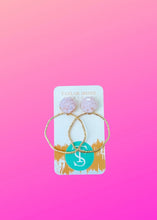 Load image into Gallery viewer, Glass Top Hoops