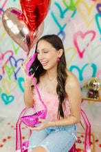 Load image into Gallery viewer, Valentine's Metallic  Hoops