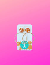 Load image into Gallery viewer, Glass Top Hoops