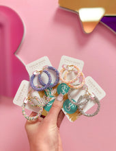 Load image into Gallery viewer, Valentine Glitter Hoops