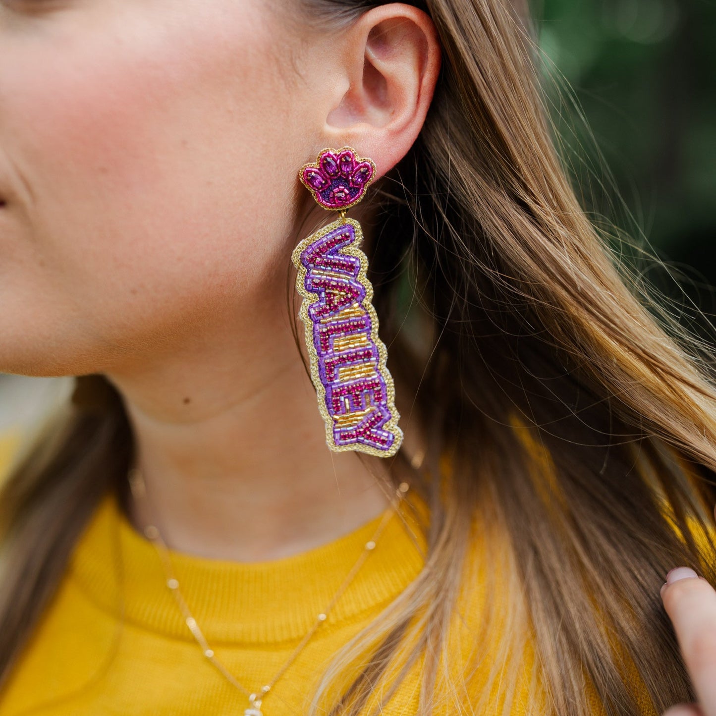 LSU Death Valley Beaded Drops