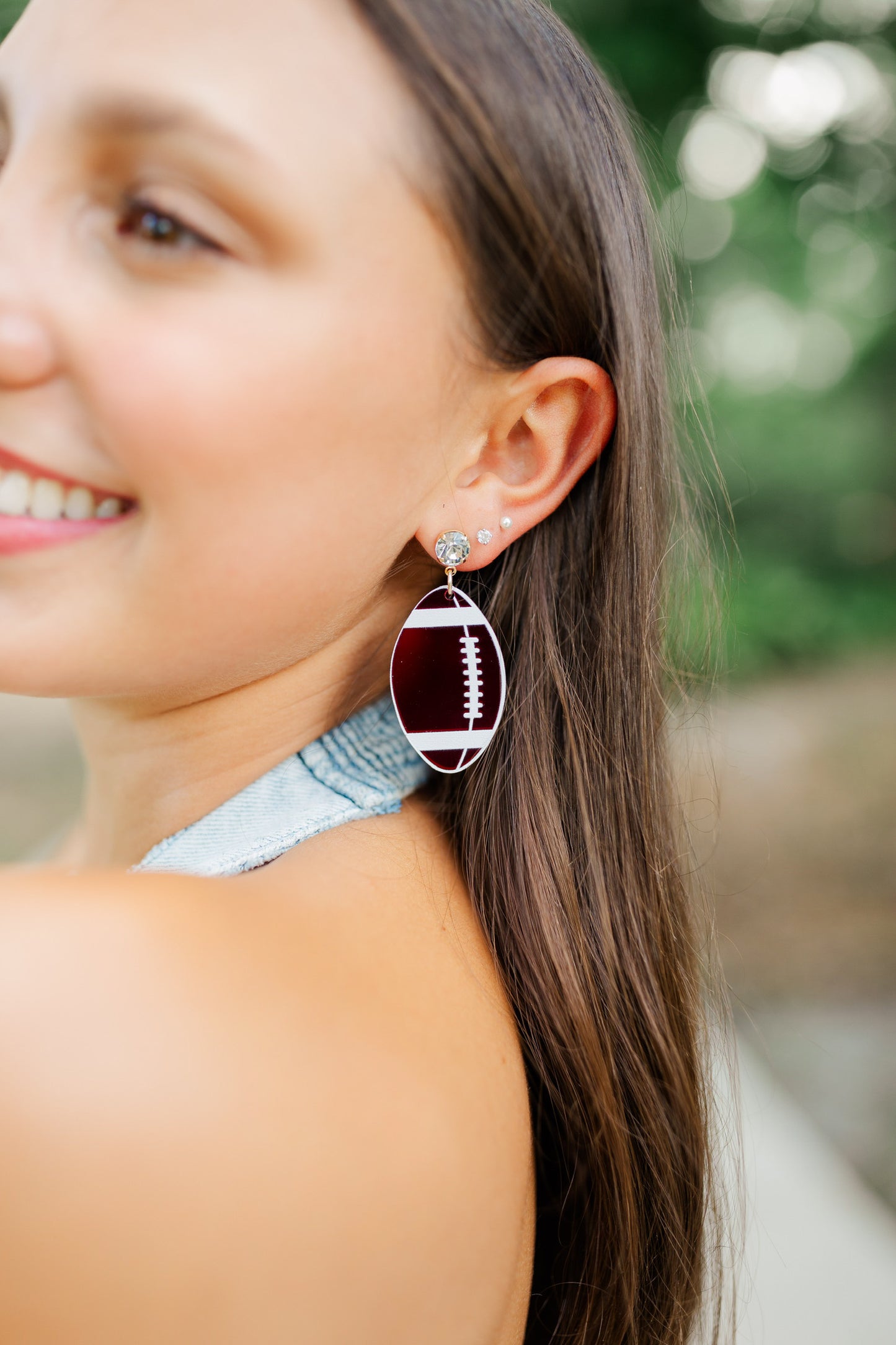 Maroon Acrylic Footballs