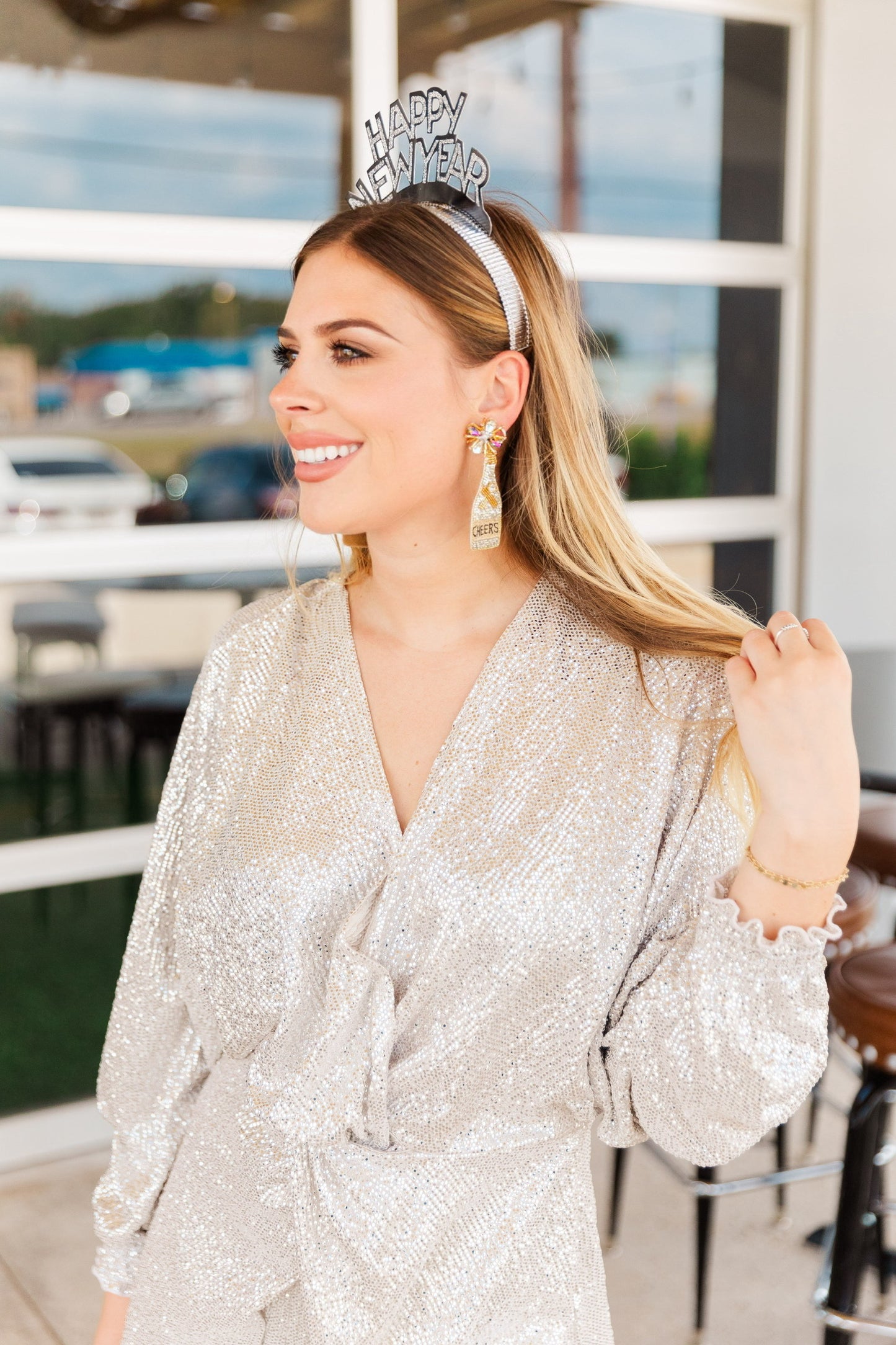 Silver Cheers Bottle