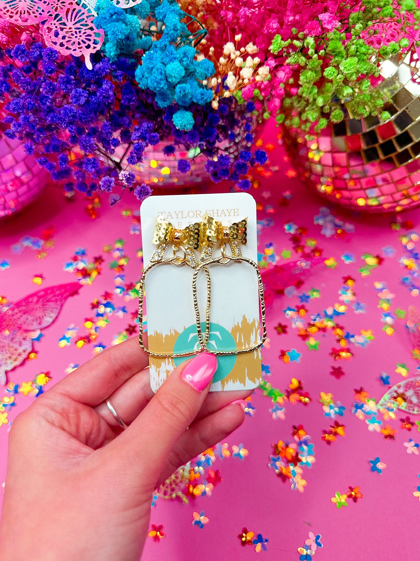 Gold Bethany Bow Hoops