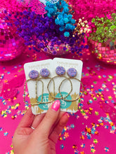 Load image into Gallery viewer, Gameday Glitter Top Hoops