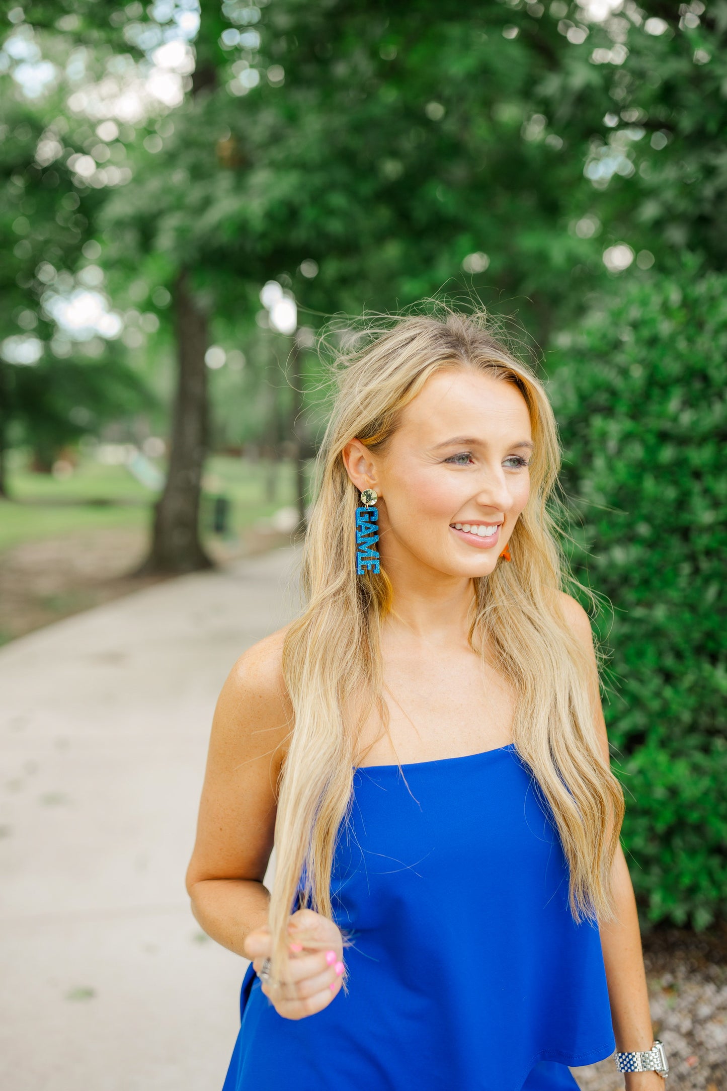 Acrylic Blue/Orange Gameday Drops