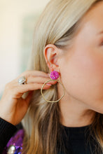 Load image into Gallery viewer, Gameday Glitter Top Hoops