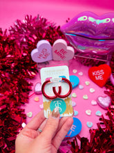 Load image into Gallery viewer, Valentine's Metallic  Hoops