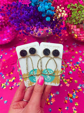 Load image into Gallery viewer, Gameday Glitter Top Hoops