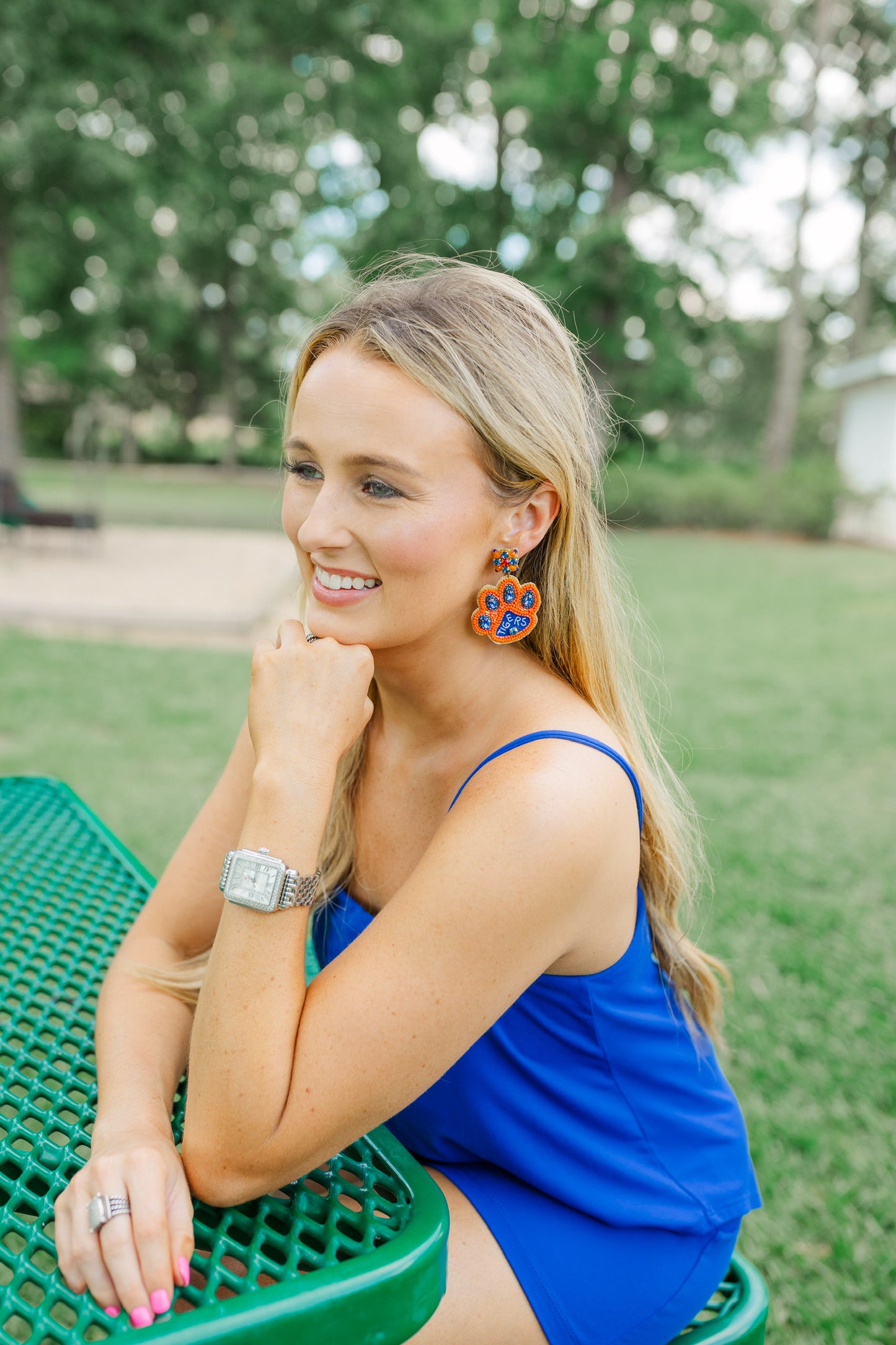 Navy/Orange Tiger Paw