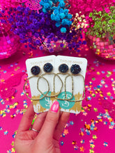 Load image into Gallery viewer, Gameday Glitter Top Hoops