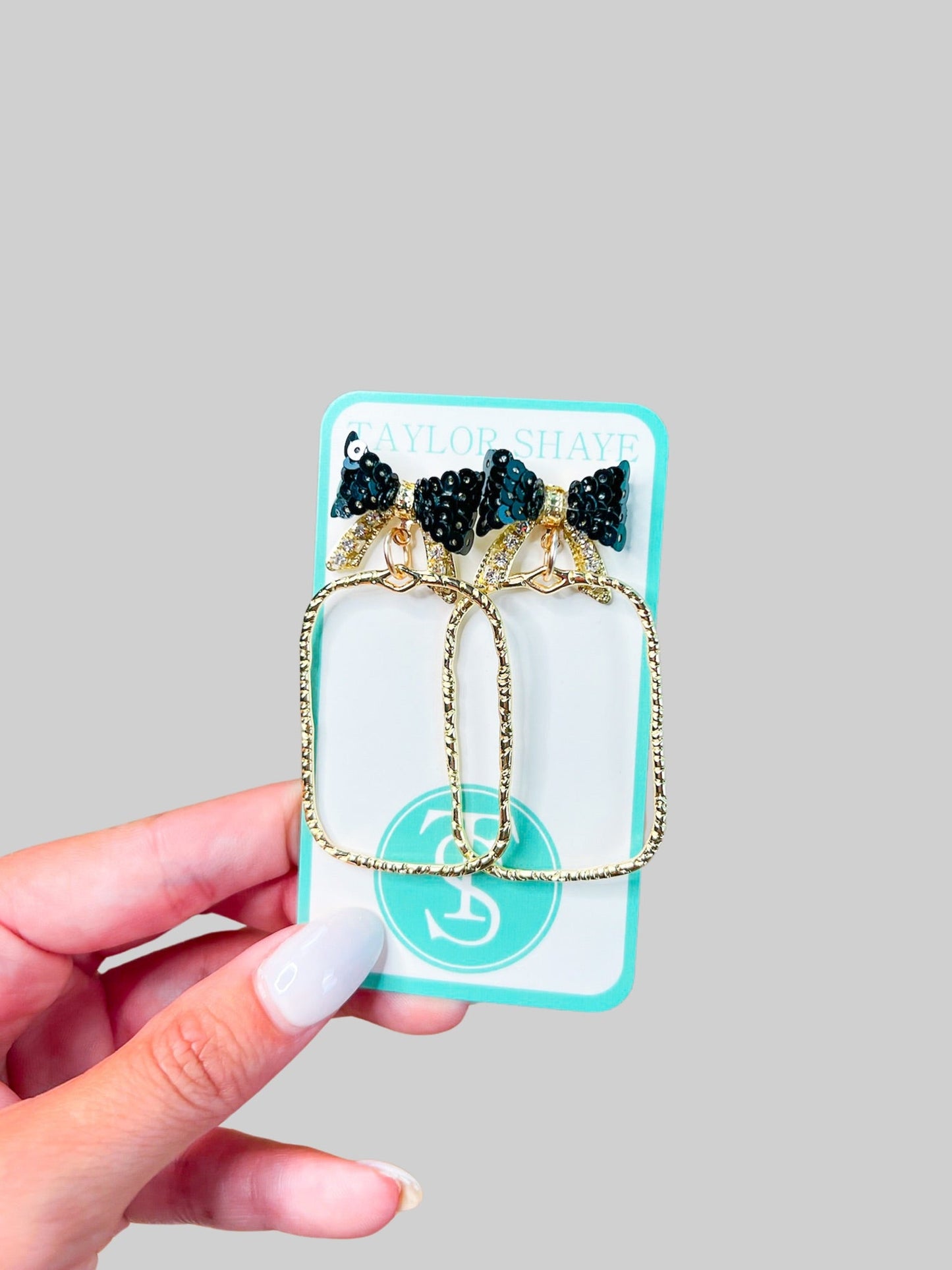 Black Bethany Bow Hoops