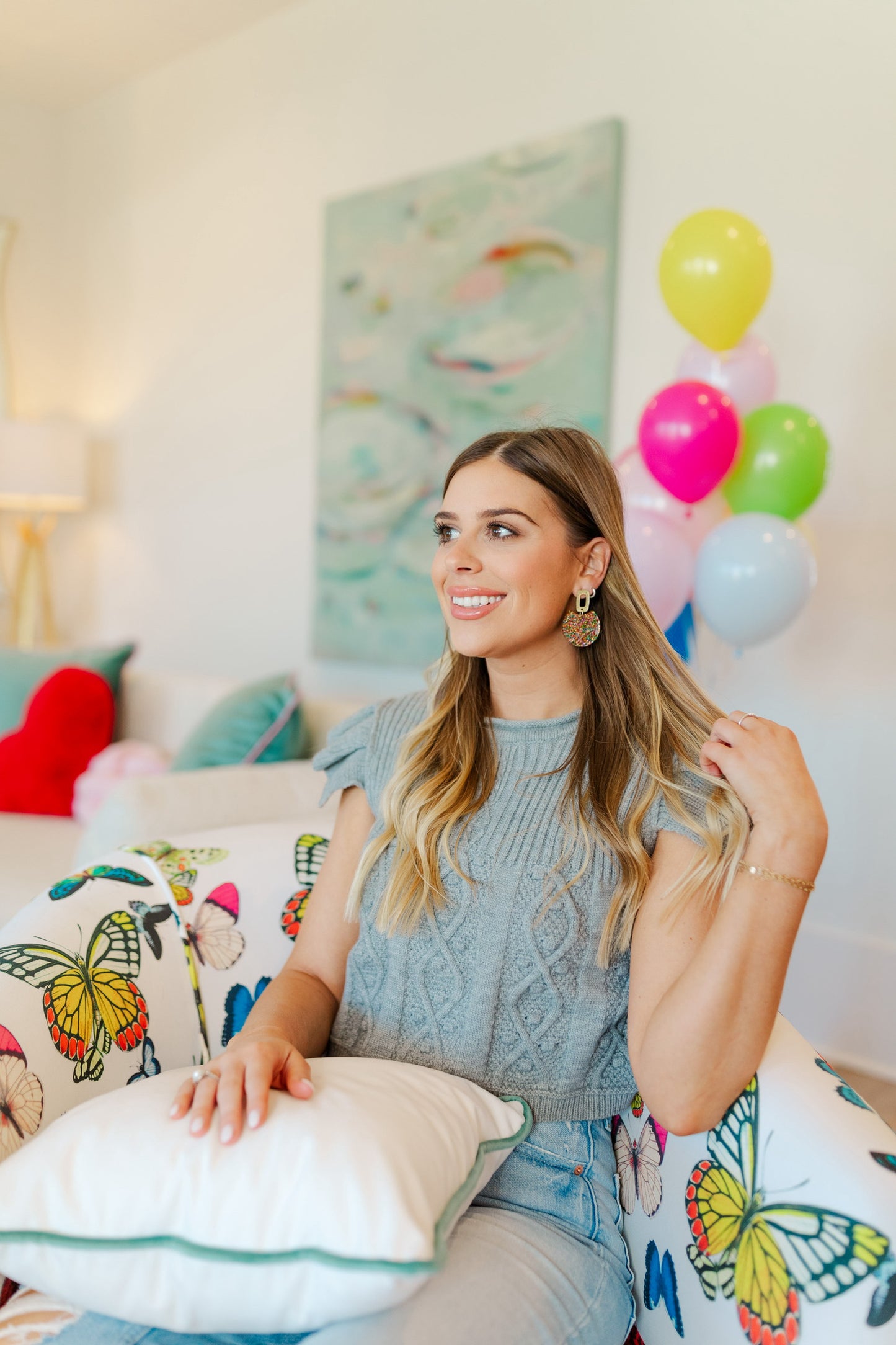 Cindy Confetti Oval Drops