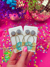 Load image into Gallery viewer, Gameday Glitter Top Hoops