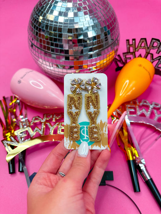 Beaded Gold NYE Drops