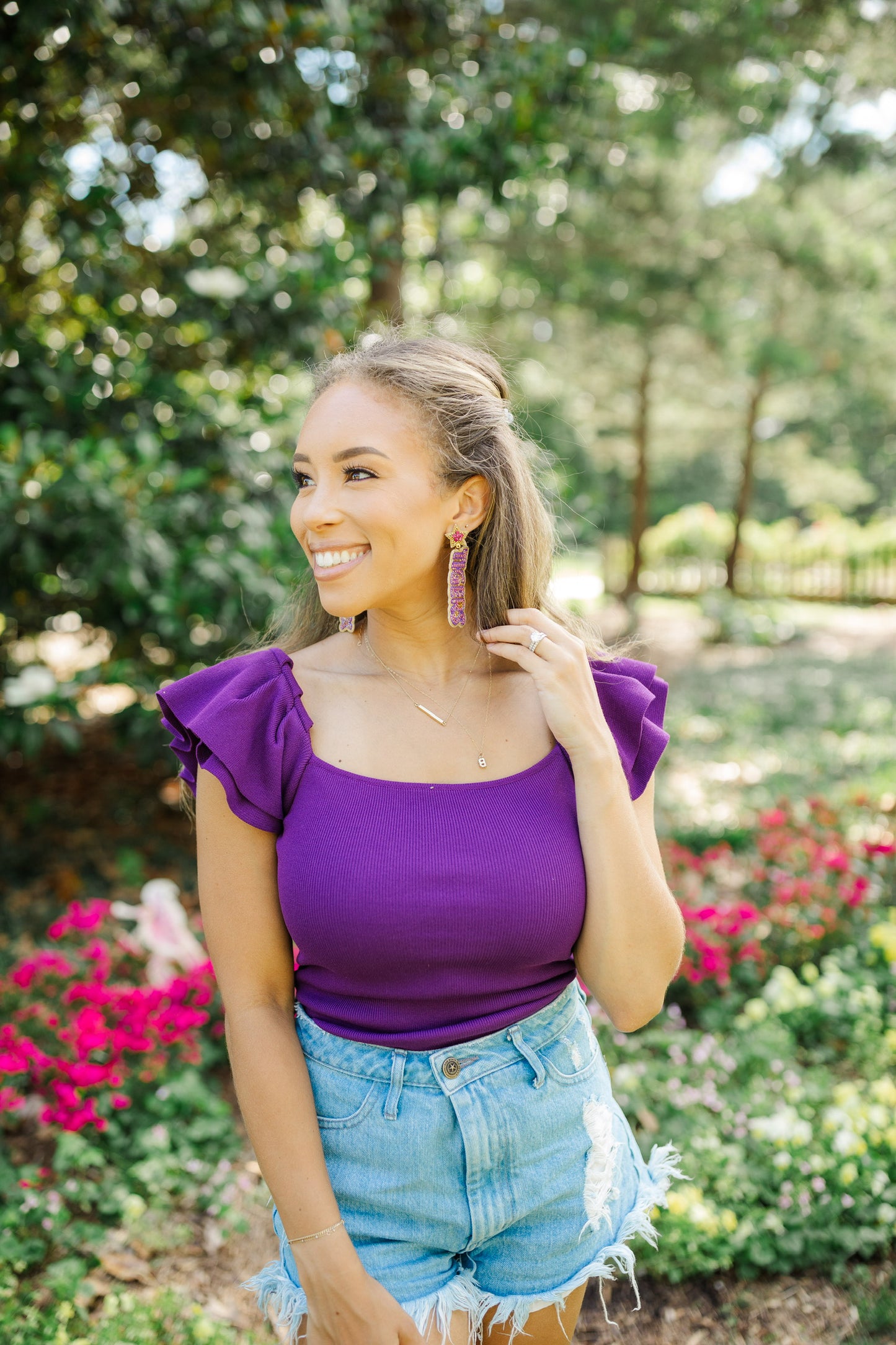 LSU Geaux Tigers Beaded Drops