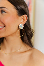 Load image into Gallery viewer, Iridescent Flower Hoops