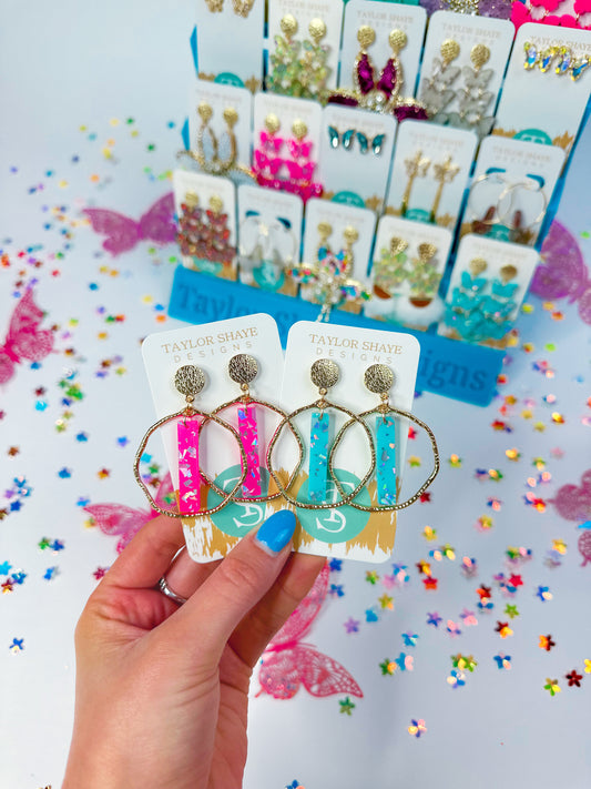 Cotton Candy Flake Stick Hoops