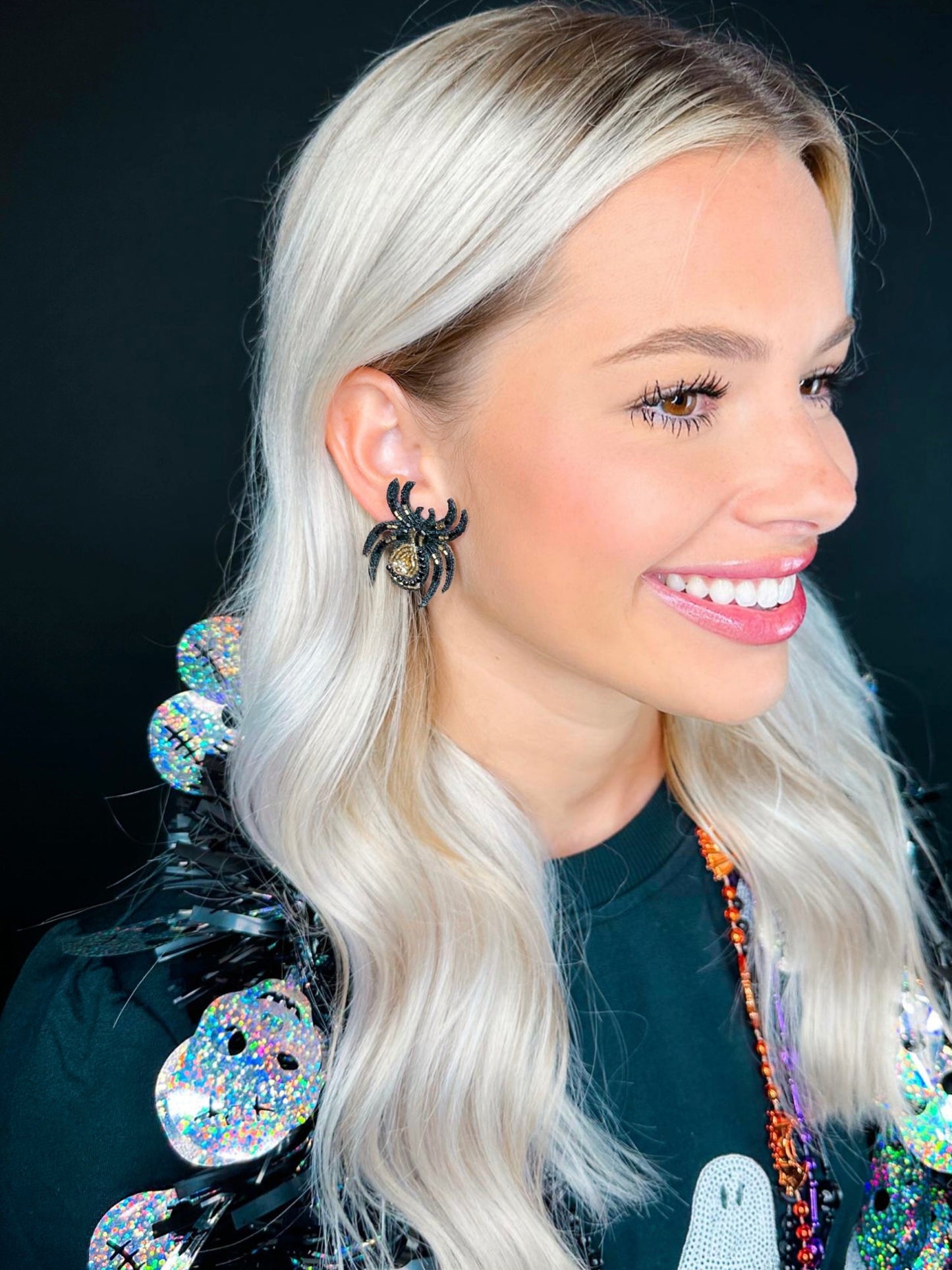 Beaded Spider Studs