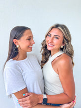 Load image into Gallery viewer, Pearl Sunburst Hoops