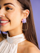 Load image into Gallery viewer, Iridescent Flower Hoops