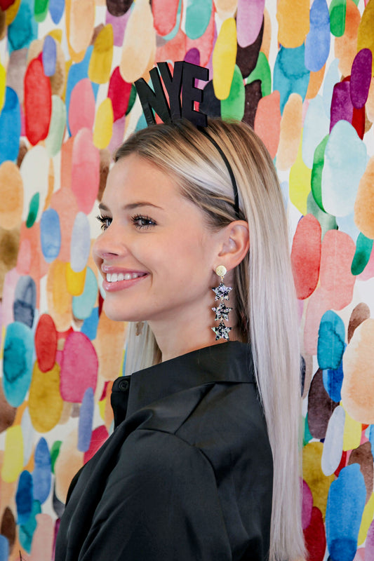 Black/Silver Flake Triple Stars