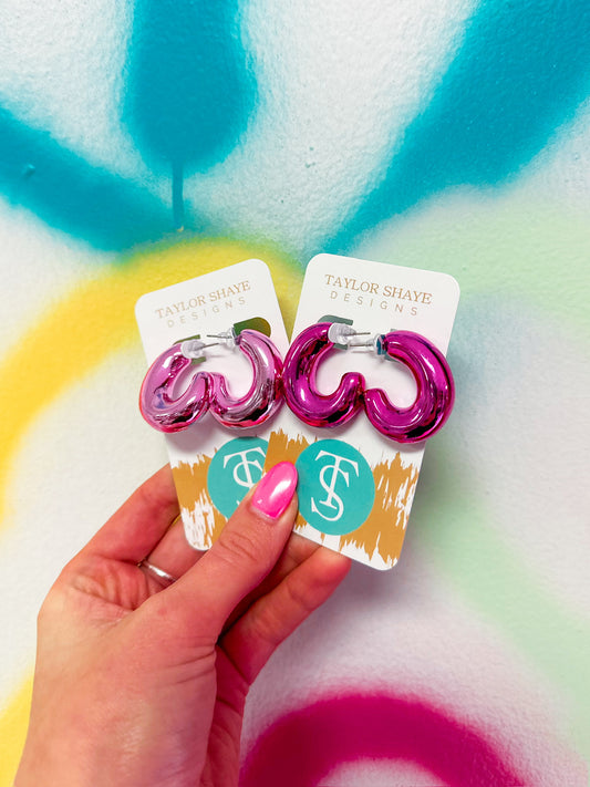 Pink Kai Hoops