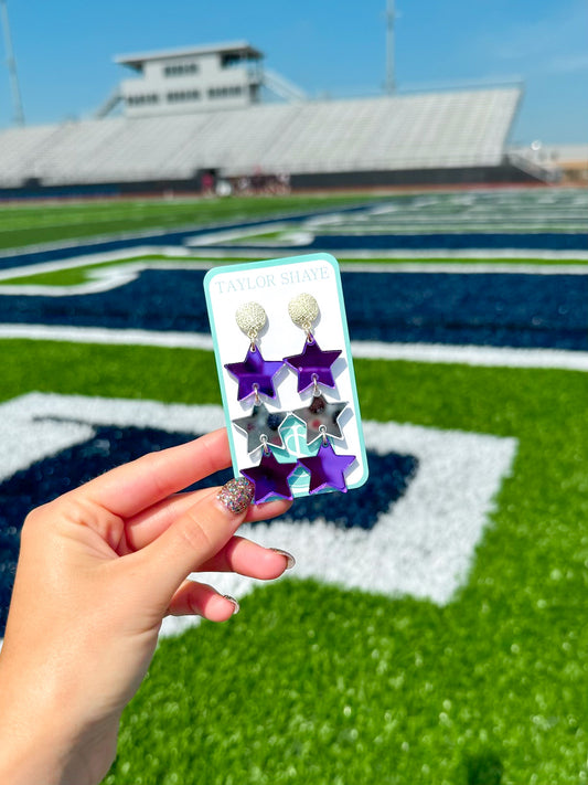 Purple/Silver Mirror Triple Stars