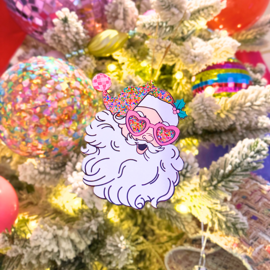 Santa at the Disco Ornament (Pack)