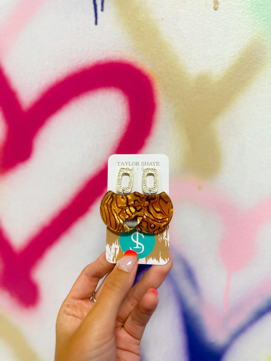 Fall Marble Oval Drops